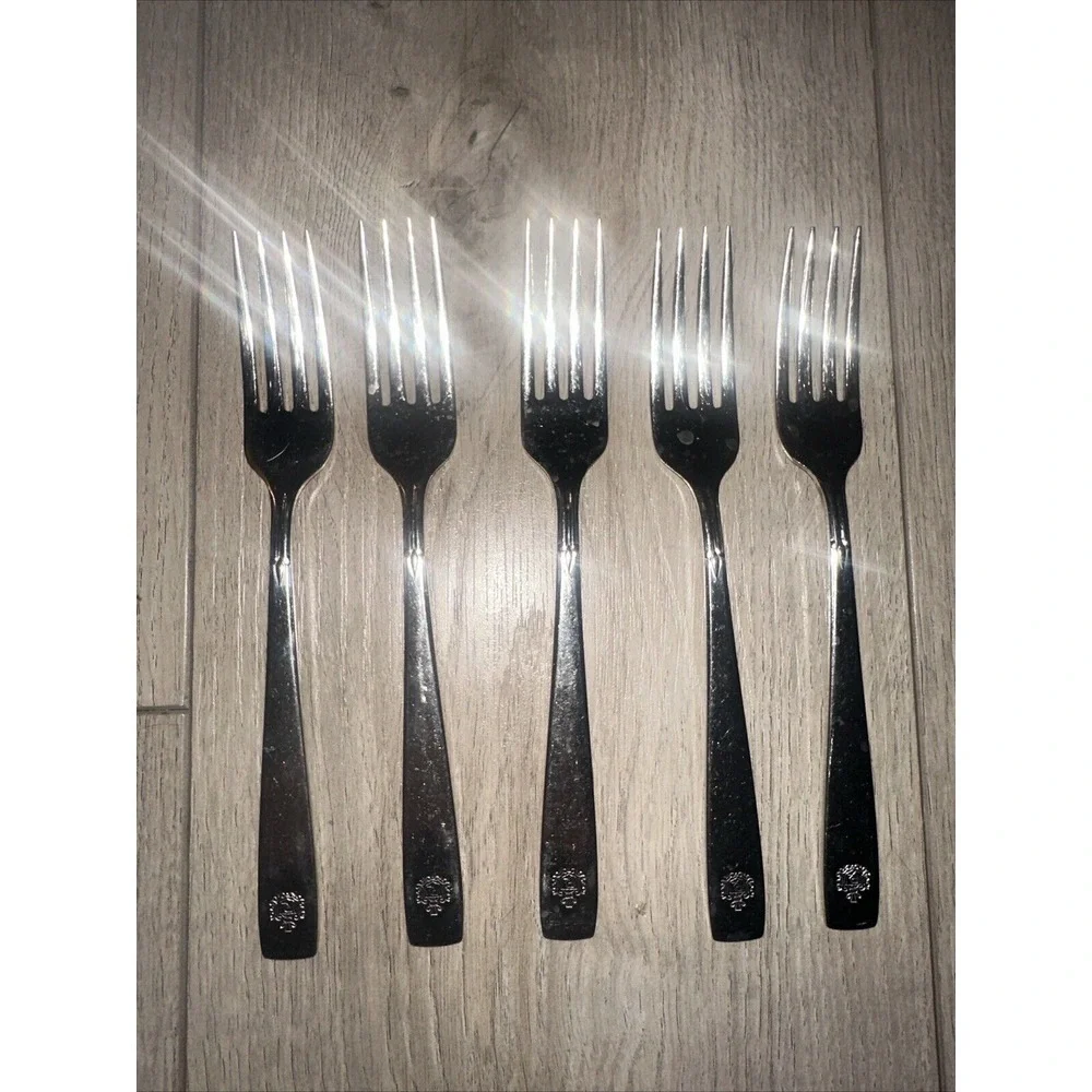 5 PCs Oneida‎ USA Stainless Silverware OHS293 Dinner Forks